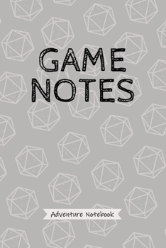 Paperback Game Notes - Adventure Notebook: Fantasy Role Playing Games Notebook for Players & Masters, Red Dice Print Soft Cover Book