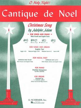 Misc. Cantique de Noel (O Holy Night): Medium Low Voice (in C) and Piano Book
