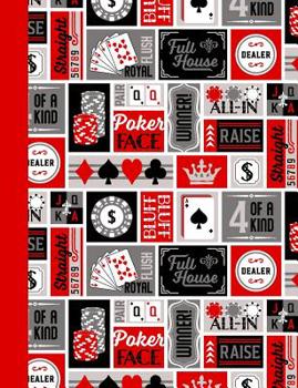 Paperback Patchwork Poker Phrases: Red & Grey Dot Grid Notebook Book