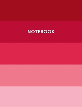 Paperback Notebook: Pink striped notebook - Journal notebook 8.5 x 11 lined - 100 pages Book