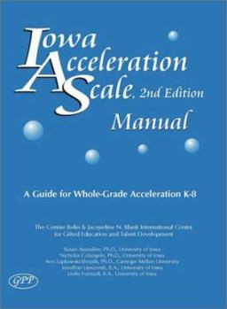 Paperback Iowa Acceleration Scale Manual: A Guide for Whole-Grade Acceleration K-8 Book