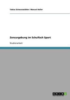 Paperback Zensurgebung im Schulfach Sport [German] Book