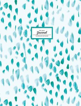 Paperback Watercolor Softcover Dot Grid Journal: Teal, Large 8.5 x 11 Book