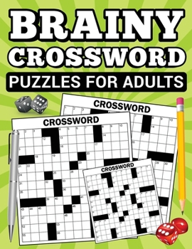 Paperback Brainy Crossword Puzzles for Adults Book
