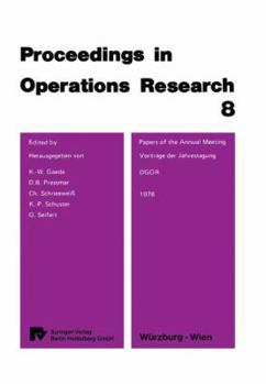 Paperback Papers of the 8th Dgor Annual Meeting / Vorträge Der 8. Dgor Jahrestagung [German] Book