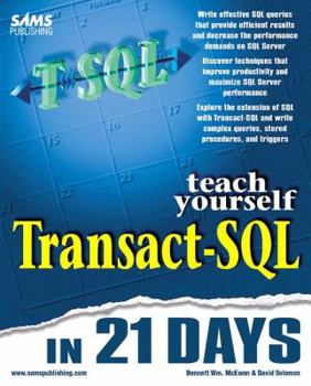 Paperback Teach Yourself Transact SQL in 21 Days Book