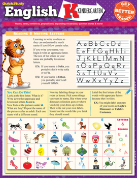 Pamphlet English Lanuage Arts (Ela) - Kindergarten: A Quickstudy Laminated Reference Guide Book