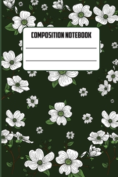 Paperback Composition Notebooks: Ruled Notebook Lined School Journal Green Flower 120 Pages 6 x 9 (Composition Books) Book