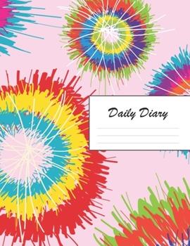 Paperback Daily Diary: Blank 2020 Journal Entry Writing Paper for Each Day of the Year - Tie Dye Pattern - January 20 - December 20 - 366 Dat Book