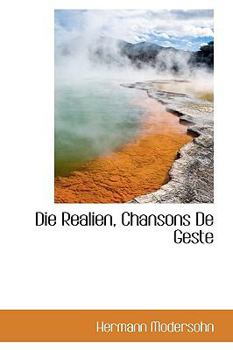 Hardcover Die Realien, Chansons de Geste Book