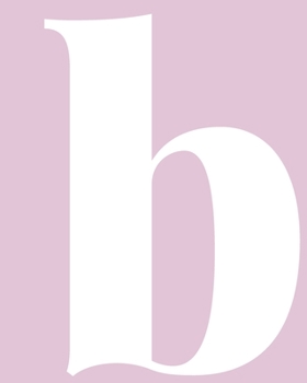 b: Squared Grid Graph Paper Notebook Personalized Monogram Lowercase Letter b in Pastel Purple