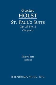 Paperback St. Paul's Suite, Op.29 No.2: Study score Book