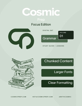 Paperback Cosmic Prep Digital SAT Grammar Guide Focus Edition Volume 1 Book