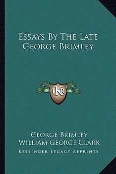 Paperback Essays By The Late George Brimley Book