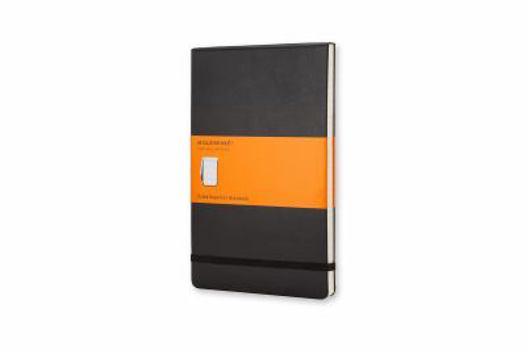 Hardcover Moleskine Reporter Notebook, Large, Ruled, Black, Hard Cover (5 X 8.25) Book