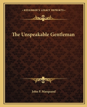 Paperback The Unspeakable Gentleman Book