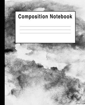 Paperback Composition Notebook: Abstract Black White Art Splats Book