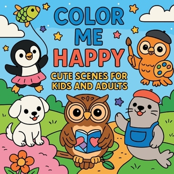 Paperback Color Me Happy - Cute Scenes for Kids and Adults Book