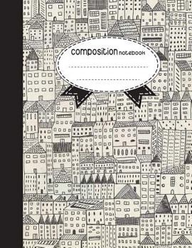 Paperback Composition Notebook, 8.5 x 11, 110 pages: Black White building: (School Notebooks) Book