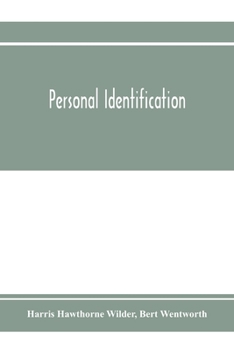 Paperback Personal identification; methods for the identification of individuals, living or dead Book
