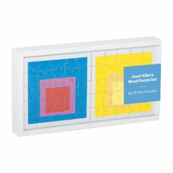 Galison 9780735355439 Josef Albers Party Wooden Puzzle Jigsaw (150 Piece), Multicolor
