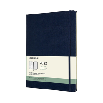 Unknown Binding Moleskine 2022 Weekly Planner, 12m, Extra Large, Sapphire Blue, Hard Cover (7.5 X 10) Book
