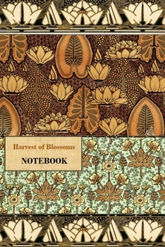 Paperback Harvest of Blossoms NOTEBOOK [ruled Notebook/Journal/Diary to write in, 60 sheets, Medium Size (A5) 6x9 inches] Book