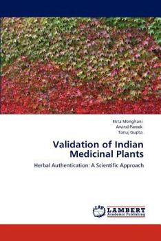 Paperback Validation of Indian Medicinal Plants Book