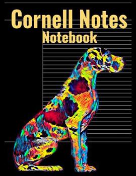 Paperback Cornell Notes Notebook: Universal Note Taking System, Vibrant Great Dane Dog Cover, 120 Pages, 8.5 x 11 inches (21.59 x 27.94 cm) Book