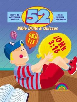 Paperback 52 Bible Drills and Quizzes: Ages 3-12 Book