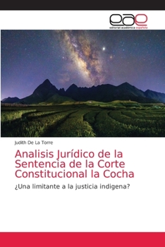 Paperback Analisis Jurídico de la Sentencia de la Corte Constitucional la Cocha [Spanish] Book