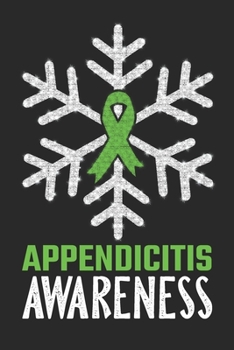 Paperback Appendicitis Awareness: Christmas Snowfall College Ruled Appendicitis Awareness Journal, Diary, Notebook 6 x 9 inches with 100 Pages Book