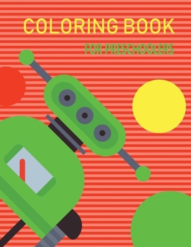 Paperback Coloring Book for Preschoolers: Kids Coloring Page With Robots [Large Print] Book