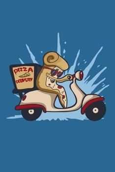 Paperback Pizza Delivery: Notebook 6x9 Dotgrid White Paper 118 Pages - Pizza Delivery Scooter Book