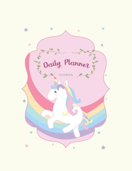 Daily planner notebook: Daily planner Notebook with Cute Unicorn cover Extra large (8.5 x 11) inches, 110 pages, Daily planner notebook