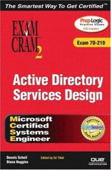 Paperback MCSE Active Directory Services Design: Exam 70-219 [With CDROM] Book