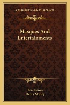 Paperback Masques And Entertainments Book