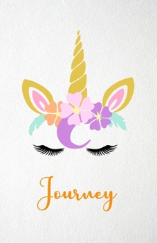 Paperback Journey A5 Lined Notebook 110 Pages: Funny Blank Journal For Lovely Magical Unicorn Face Dream Family First Name Middle Last Surname. Unique Student T Book