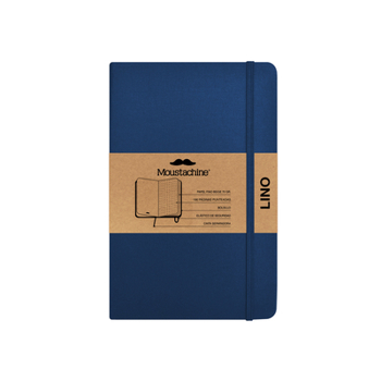 Paperback Moustachine Classic Linen Pocket Dark Blue Dotted Flex Book