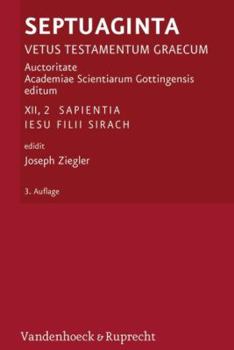 Hardcover Septuaginta. Vetus Testamentum Graecum: Band 12,2: Sapientia Jesu Filii Sirach [German] Book