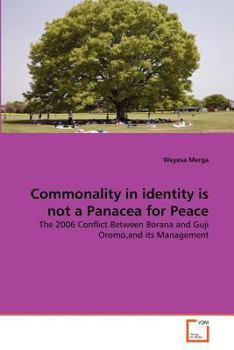 Paperback Commonality in identity is not a Panacea for Peace Book