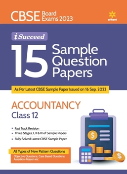 Paperback CBSE Board Exam 2023 I Succeed 15 Sample Question Papers Accountancy Class 12 Book