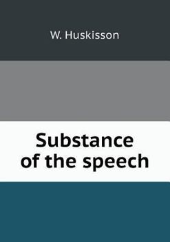 Paperback Substance of the speech Book