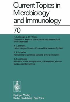 Paperback Current Topics in Microbiology and Immunology / Ergebnisse Der Mikrobiologie Und Immunitätsforschung: Volume 70 Book