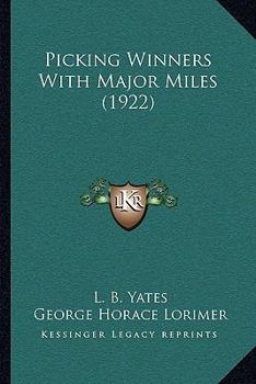 Paperback Picking Winners With Major Miles (1922) Book