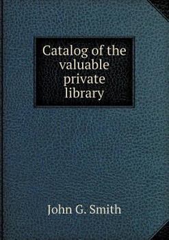 Paperback Catalog of the valuable private library Book
