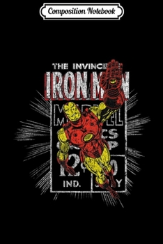 Composition Notebook: Iron Man Retro Comic Book Stamp Flying Pose Graphic  Journal/Notebook Blank Lined Ruled 6x9 100 Pages