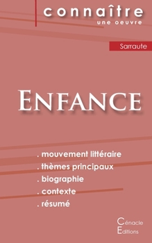 Paperback Fiche de lecture Enfance de Nathalie Sarraute (Analyse littéraire de référence et résumé complet) [French] Book