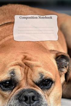 Paperback Composition Notebook: Sleepy Eyes Theme Cover For School Kids and Adults that Love Dogs and Story Telling Book