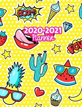 2020-2021 Planner: Two Year Calendar Organizer and Goal Journal | January 2020 - December 2021 Daily, Weekly and Monthly Planner Book with Back Sticker Expression Wall for 2 Years | Design Code 889898